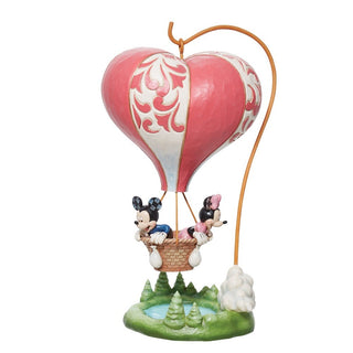 Jim Shore Disney Traditions: Mickey & Minnie Heart Air Ballon Figurine sparkle-castle