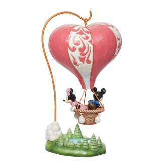 Jim Shore Disney Traditions: Mickey & Minnie Heart Air Ballon Figurine sparkle-castle