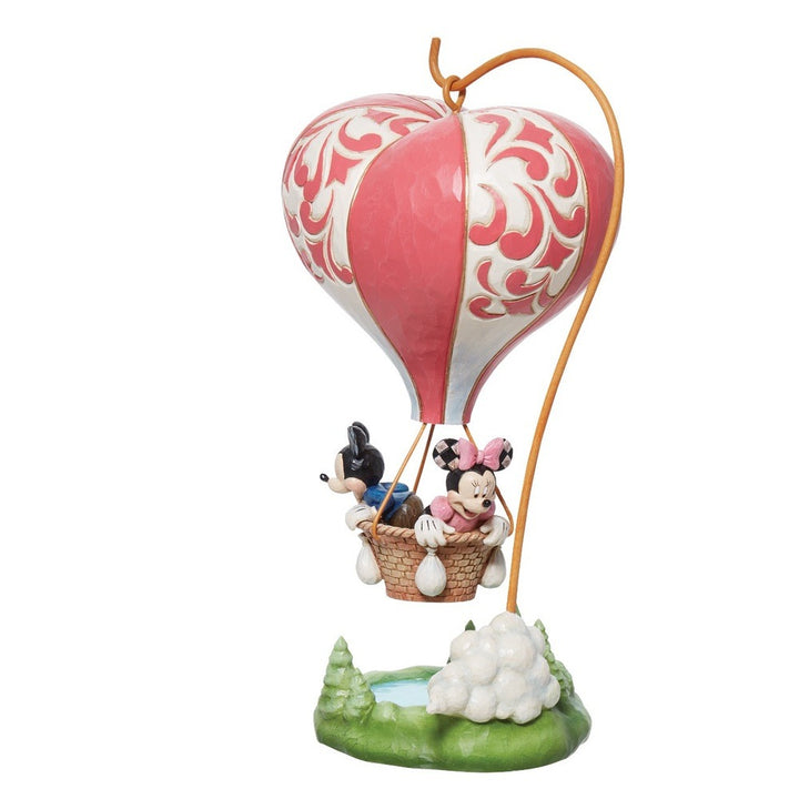 Jim Shore Disney Traditions: Mickey & Minnie Heart Air Ballon Figurine sparkle-castle