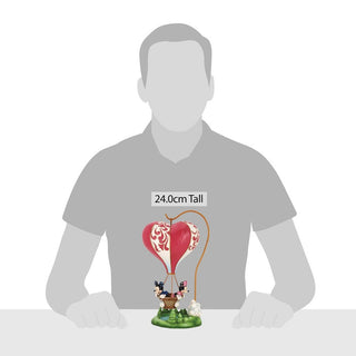 Jim Shore Disney Traditions: Mickey & Minnie Heart Air Ballon Figurine sparkle-castle