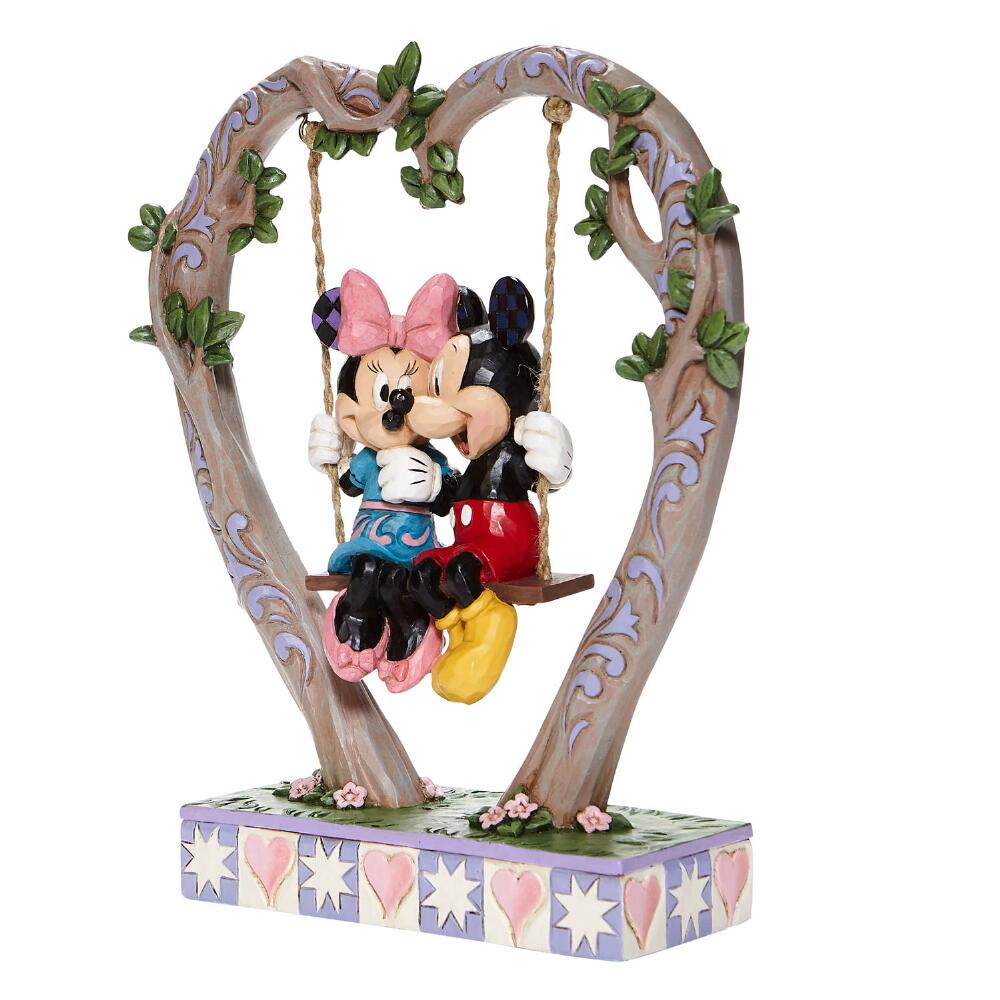 Jim Shore Disney Traditions: Mickey Minnie Swing Figurine sparkle-castle