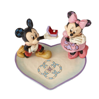 Jim Shore Disney Traditions: Mickey Minnie Ring Dish sparkle-castle