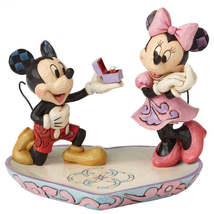 Jim Shore Disney Traditions: Mickey Minnie Ring Dish sparkle-castle