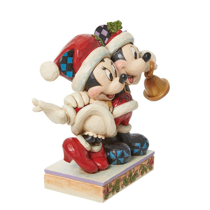 Jim Shore Disney Traditions: Mickey & Minnie Santas Figurine sparkle-castle