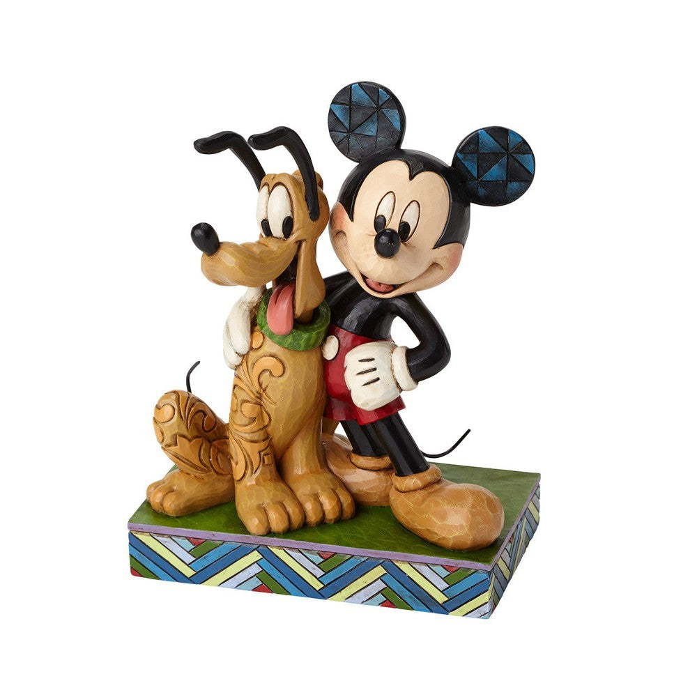 Jim Shore Disney Traditions: Mickey Pluto Figurine sparkle-castle