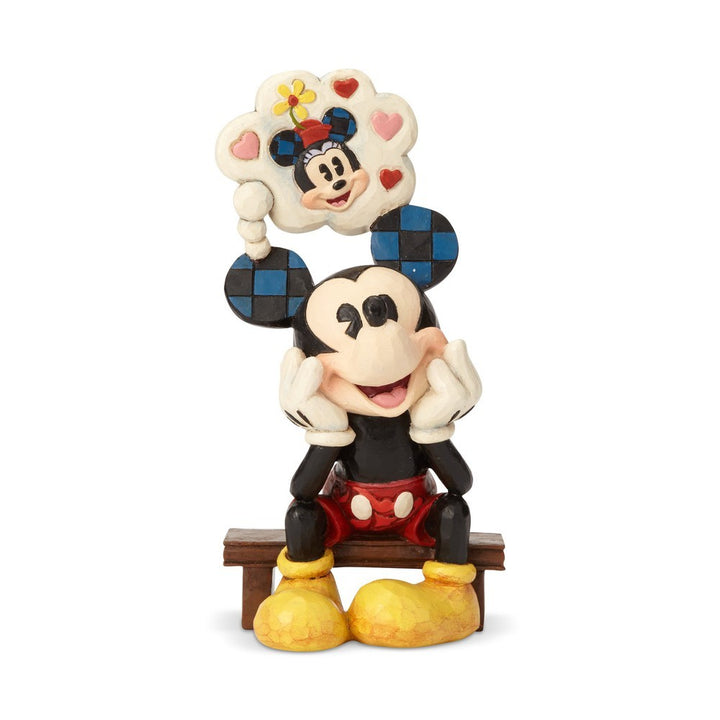 Jim Shore Disney Traditions: Mickey Love Thought Figurine sparkle-castle