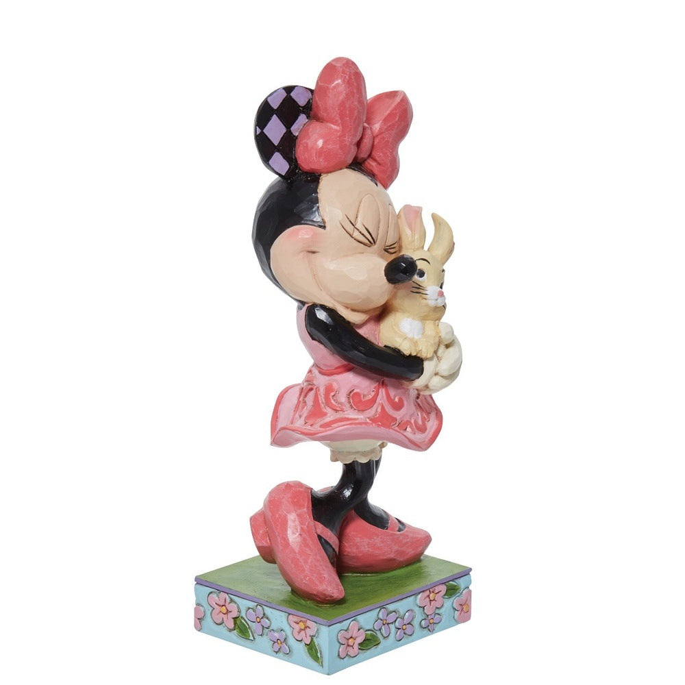 Jim Shore Disney Traditions: Minnie Holding Bunny Figurine sparkle-castle