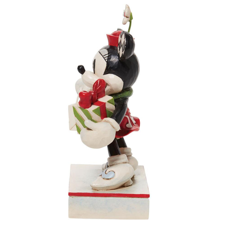 Jim Shore Disney Traditions: Minnie Bag Present Figurine sparkle-castle