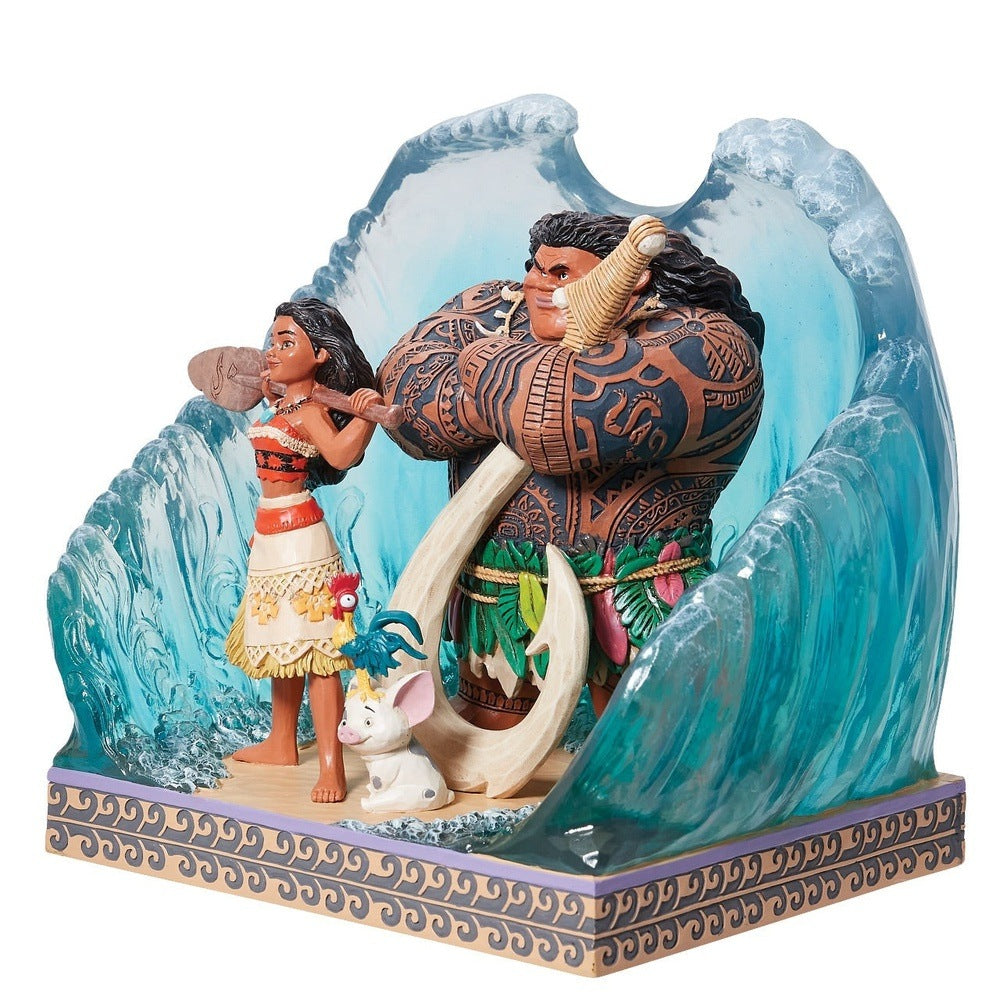 Jim Shore Disney Traditions: Moana Movie Poster Scene Figurine sparkle-castle