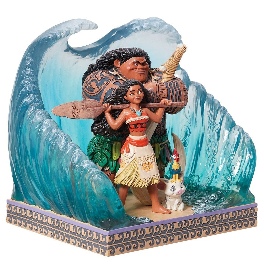 Jim Shore Disney Traditions: Moana Movie Poster Scene Figurine sparkle-castle