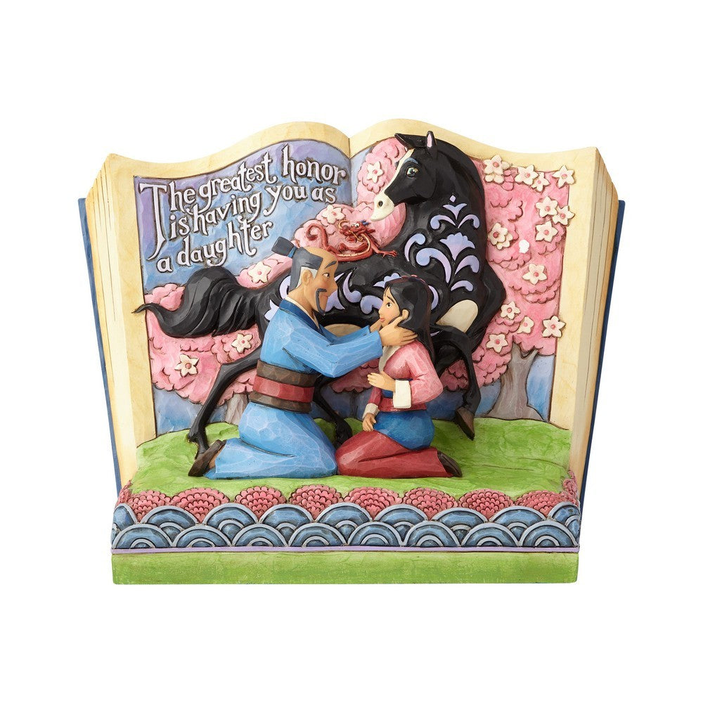 Jim Shore Disney Traditions: Mulan Storybook Figurine sparkle-castle