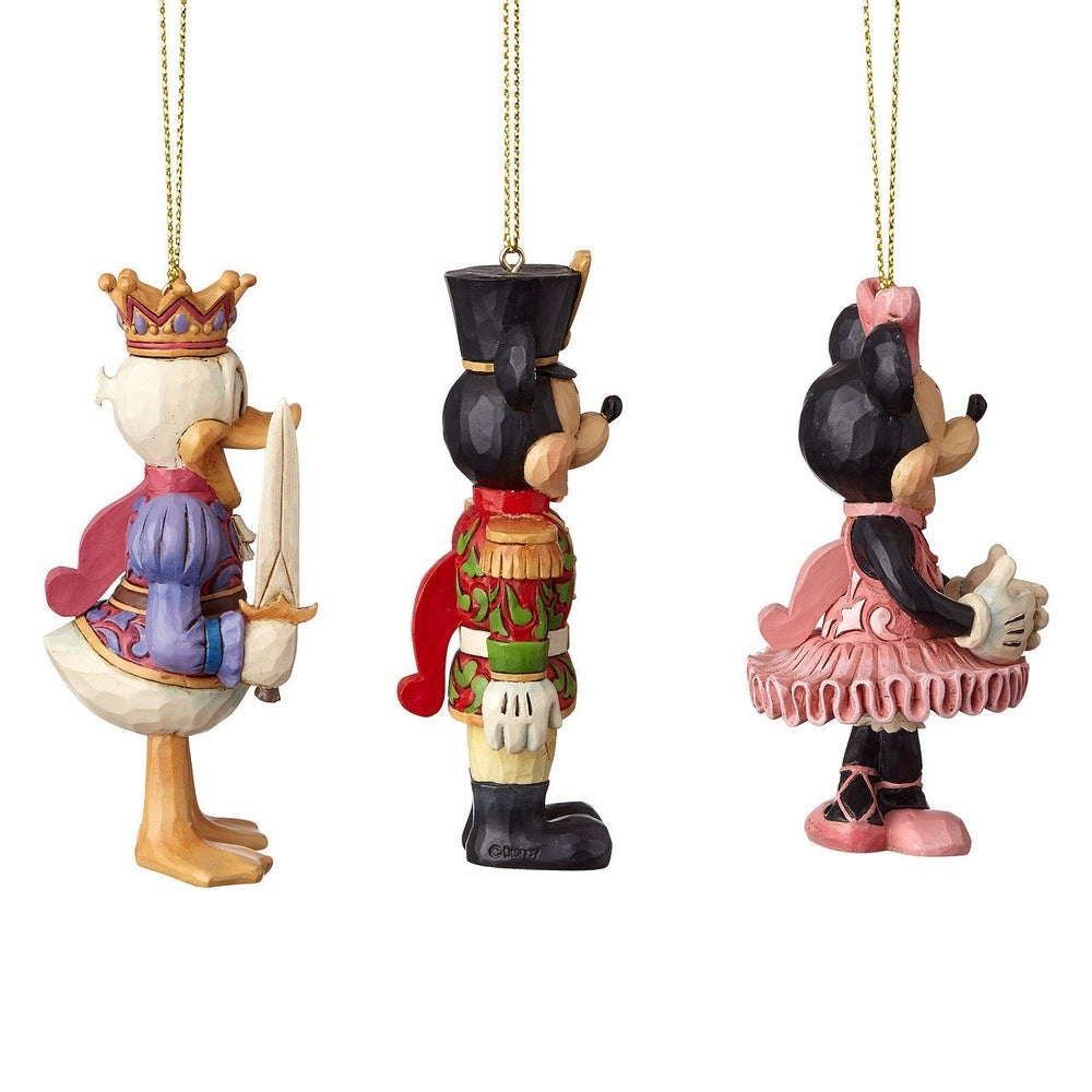 Jim Shore Disney Traditions: Nutcracker Hanging Ornaments, Set sparkle-castle