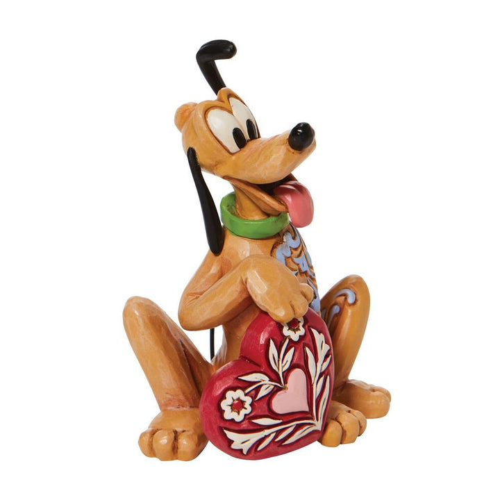 Jim Shore Disney Traditions: Pluto Holding Heart Figurine sparkle-castle