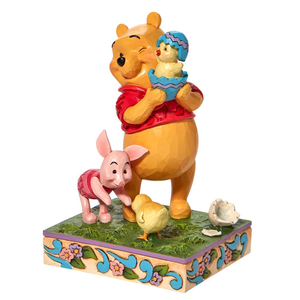 Jim Shore Disney Traditions: Pooh Piglet Chick Figurine sparkle-castle