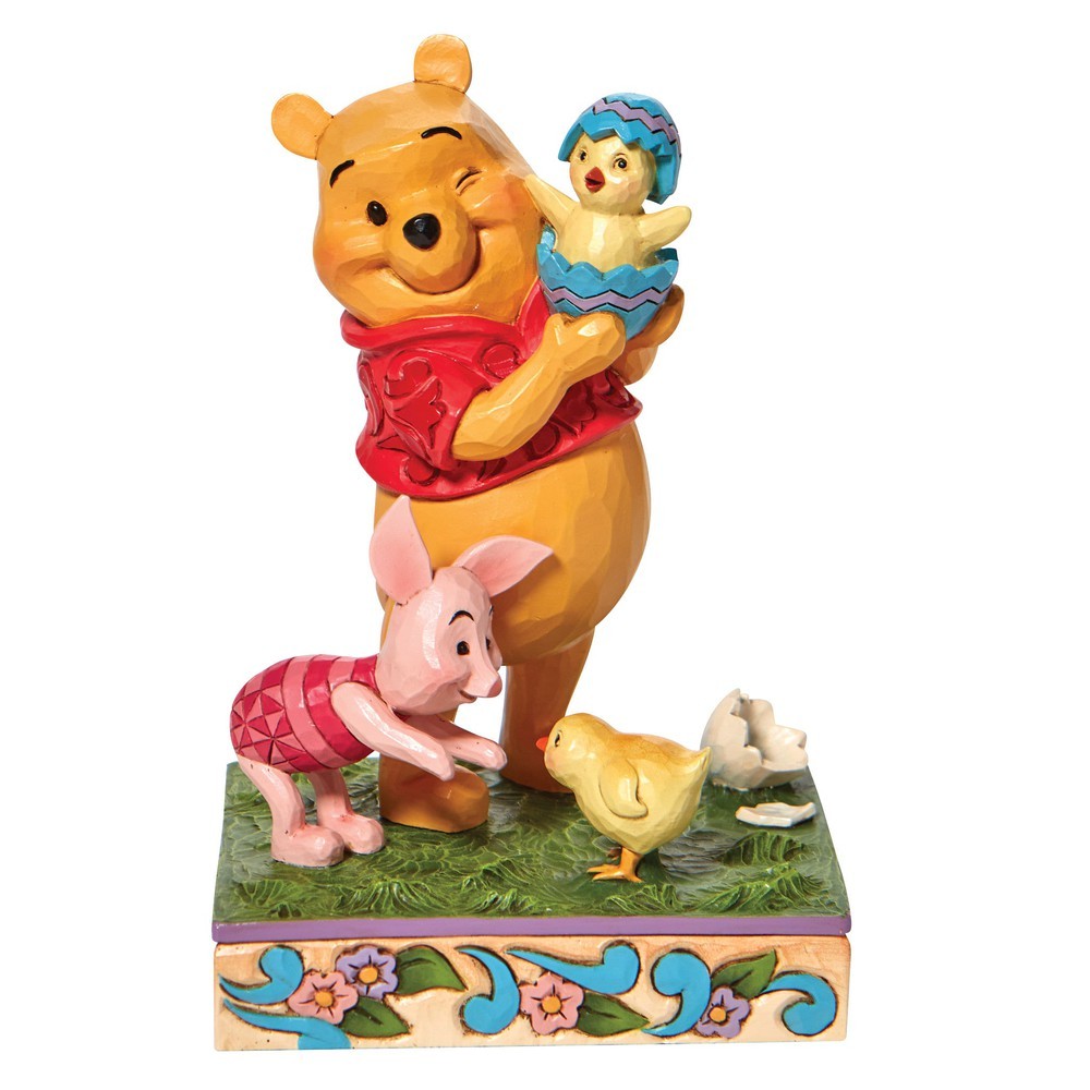 Jim Shore Disney Traditions: Pooh Piglet Chick Figurine sparkle-castle