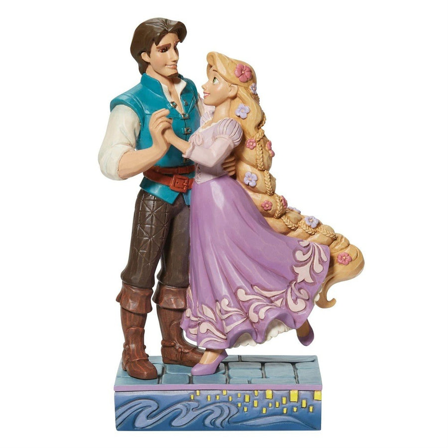 Jim Shore Disney Traditions: Rapunzel & Flynn Rider In Love Figurine sparkle-castle