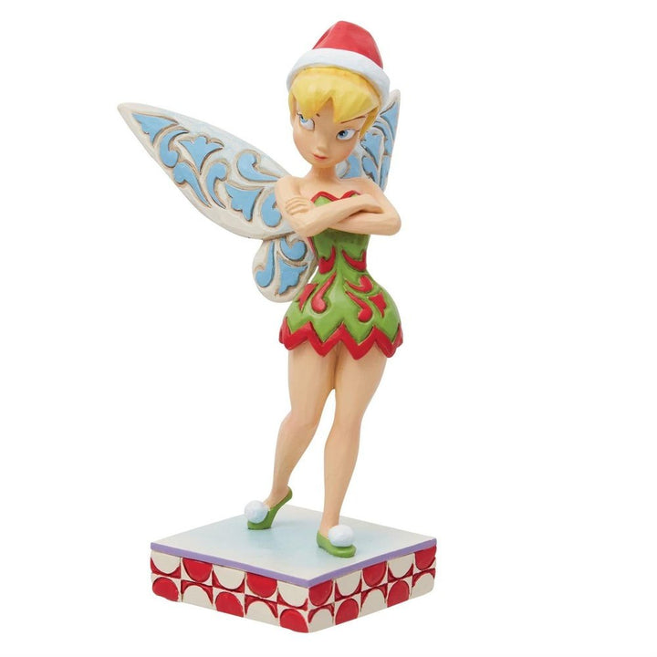 Jim Shore Disney Traditions: Sassy Christmas Tink Personality Pose Figurine sparkle-castle