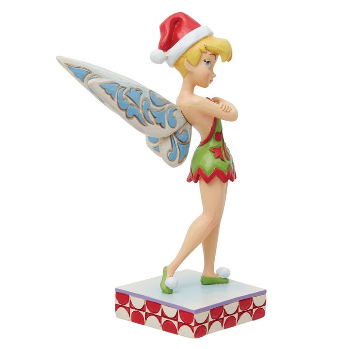 Jim Shore Disney Traditions: Sassy Christmas Tink Personality Pose Figurine sparkle-castle