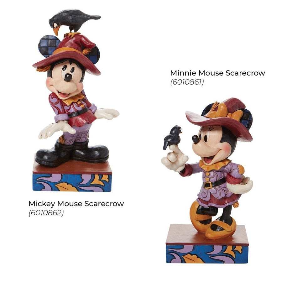 Jim Shore Disney Traditions: Scarecrow Mickey & Minnie Figurines, Set of 2 sparkle-castle