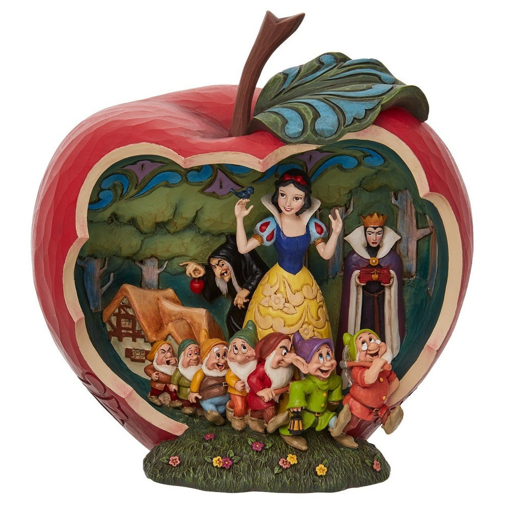 Jim Shore Disney Traditions: Snow White Apple Scene Figurine sparkle-castle