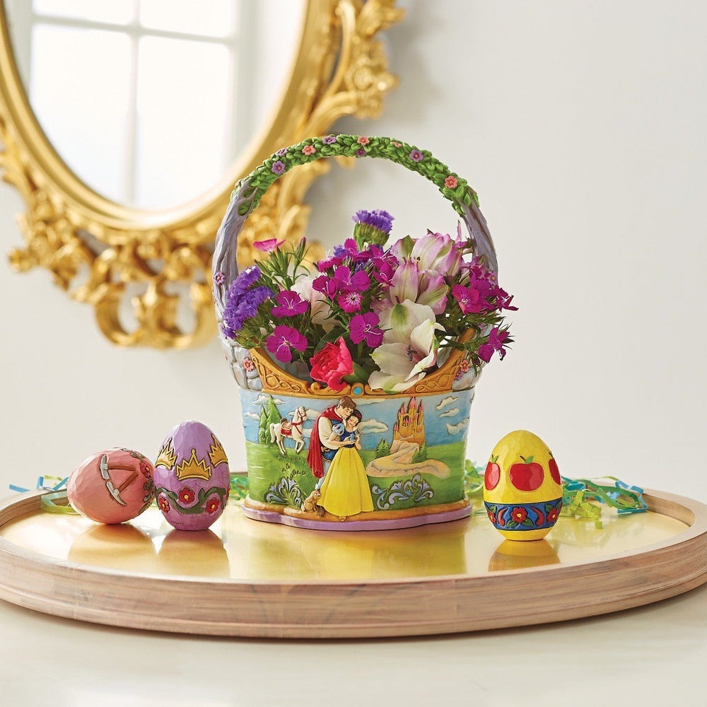 Jim Shore Disney Traditions: Snow White Basket with Eggs Figurine sparkle-castle