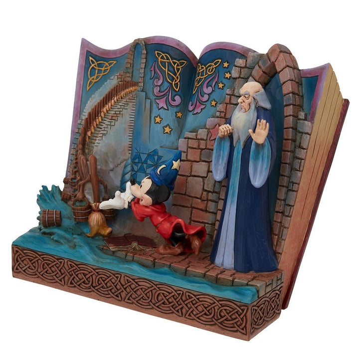 Jim Shore Disney Traditions: Sorcerer Mickey Storybook Figurine sparkle-castle