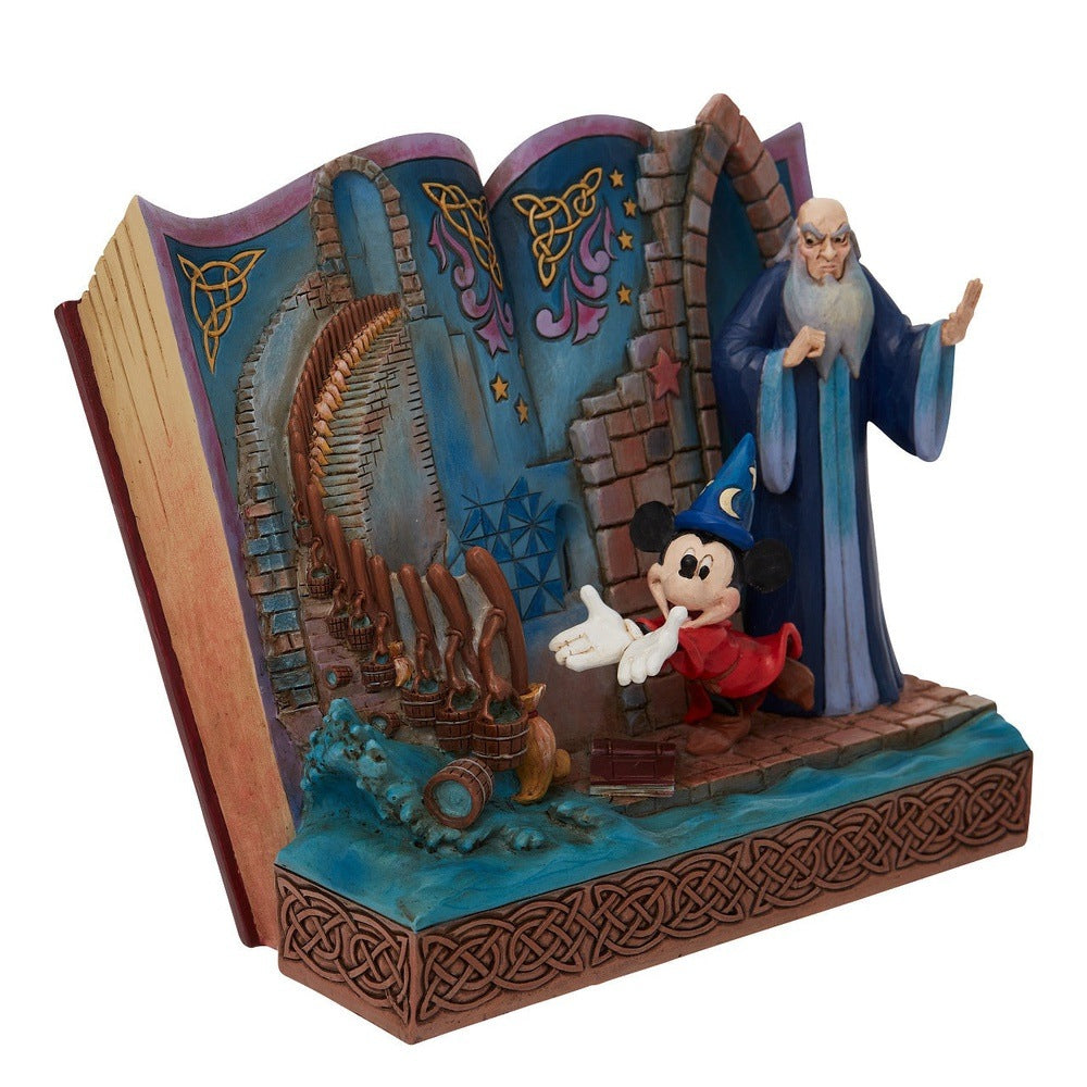 Jim Shore Disney Traditions: Sorcerer Mickey Storybook Figurine sparkle-castle