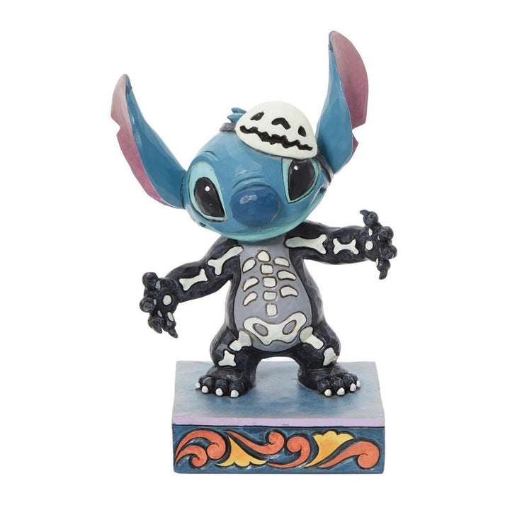 Jim Shore Disney Traditions: Stitch Skeleton Figurine sparkle-castle
