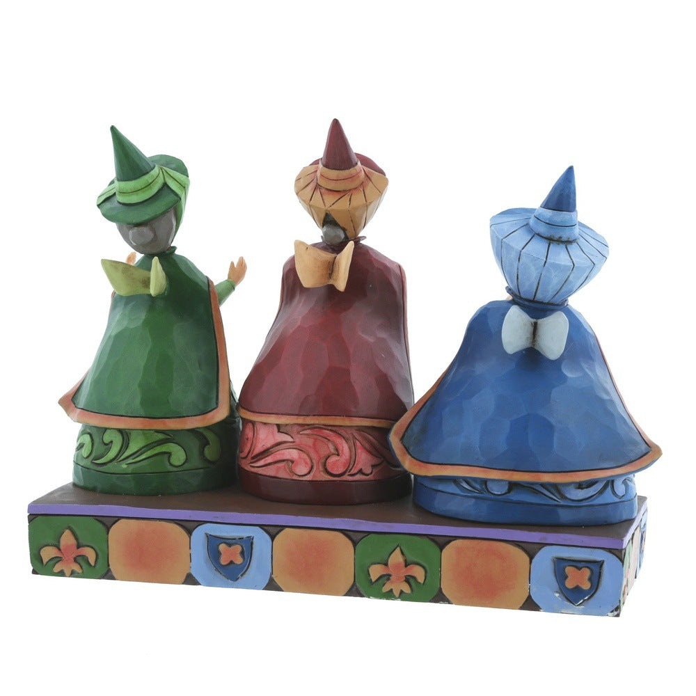 Jim Shore Disney Traditions: Flora, Fauna, and Merryweather Figurine sparkle-castle