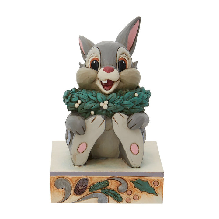 Jim Shore Disney Traditions: Thumper Christmas Personality Pose Figurine sparkle-castle