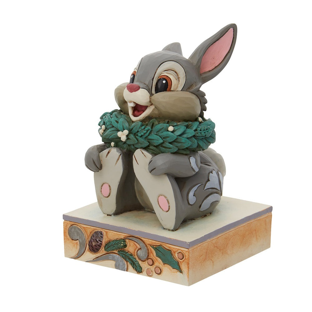 Jim Shore Disney Traditions: Thumper Christmas Personality Pose Figurine sparkle-castle