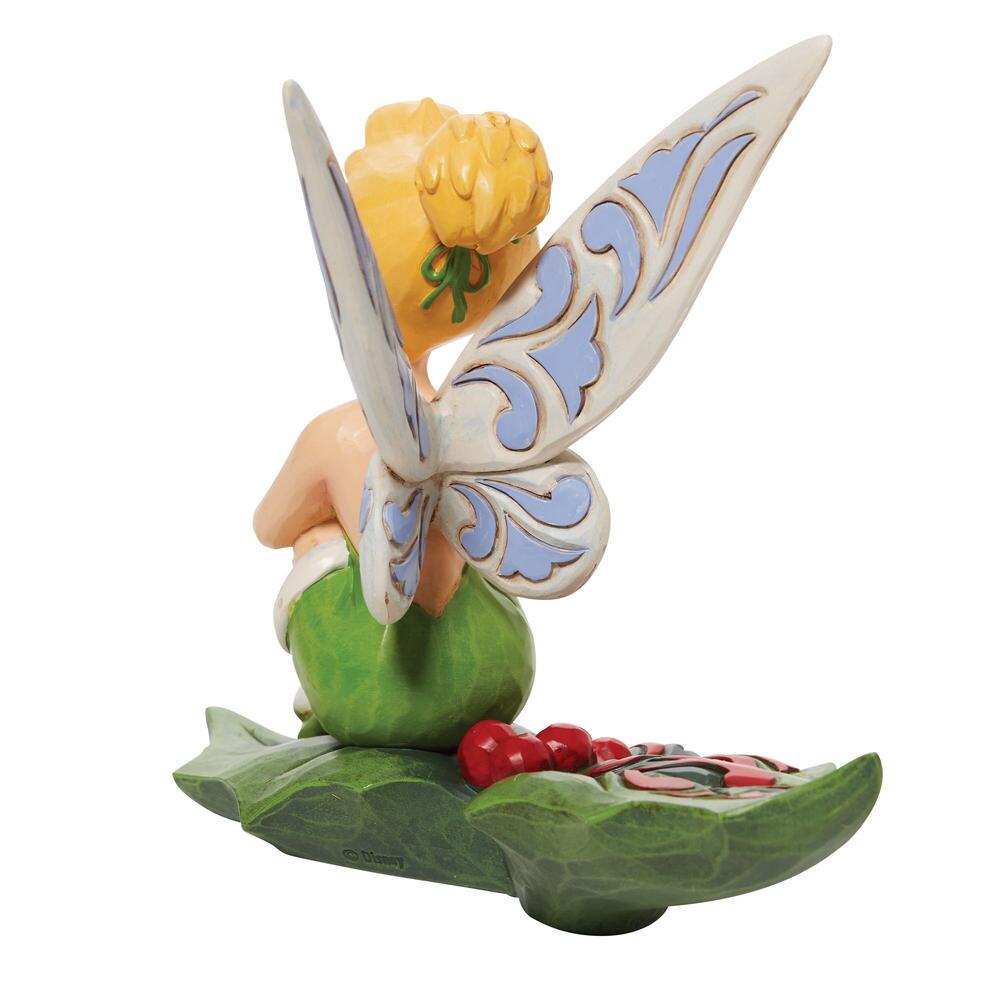 Jim Shore Disney Traditions: Tinker Bell Sitting Holly Figurine sparkle-castle