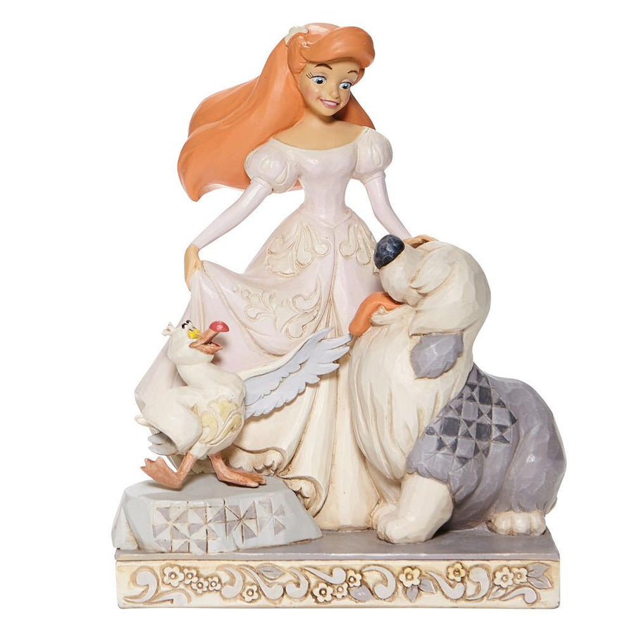 Jim Shore Disney Traditions: White Woodland Ariel Figurine sparkle-castle