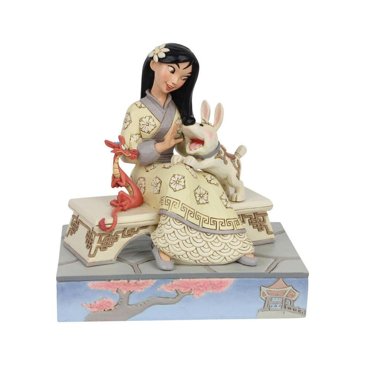 Jim Shore Disney Traditions: White Woodland Mulan Figurine sparkle-castle