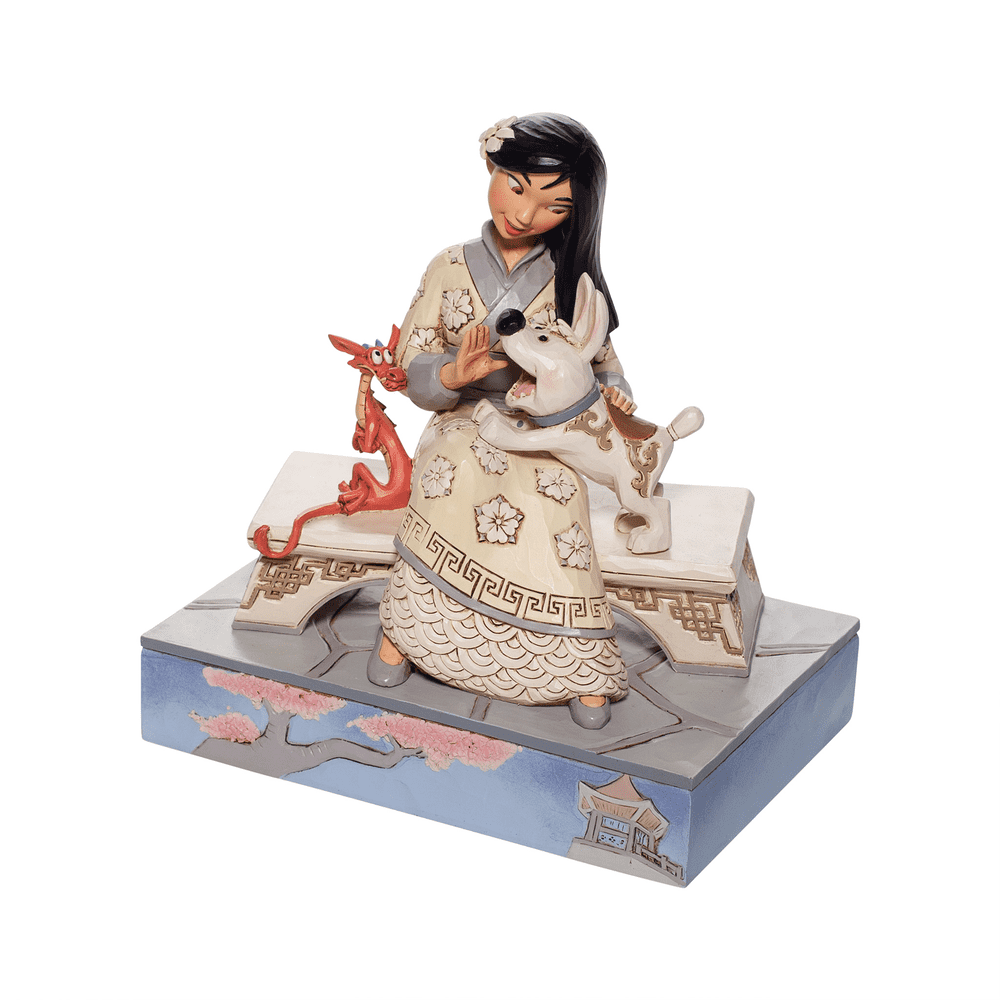 Jim Shore Disney Traditions: White Woodland Mulan Figurine sparkle-castle