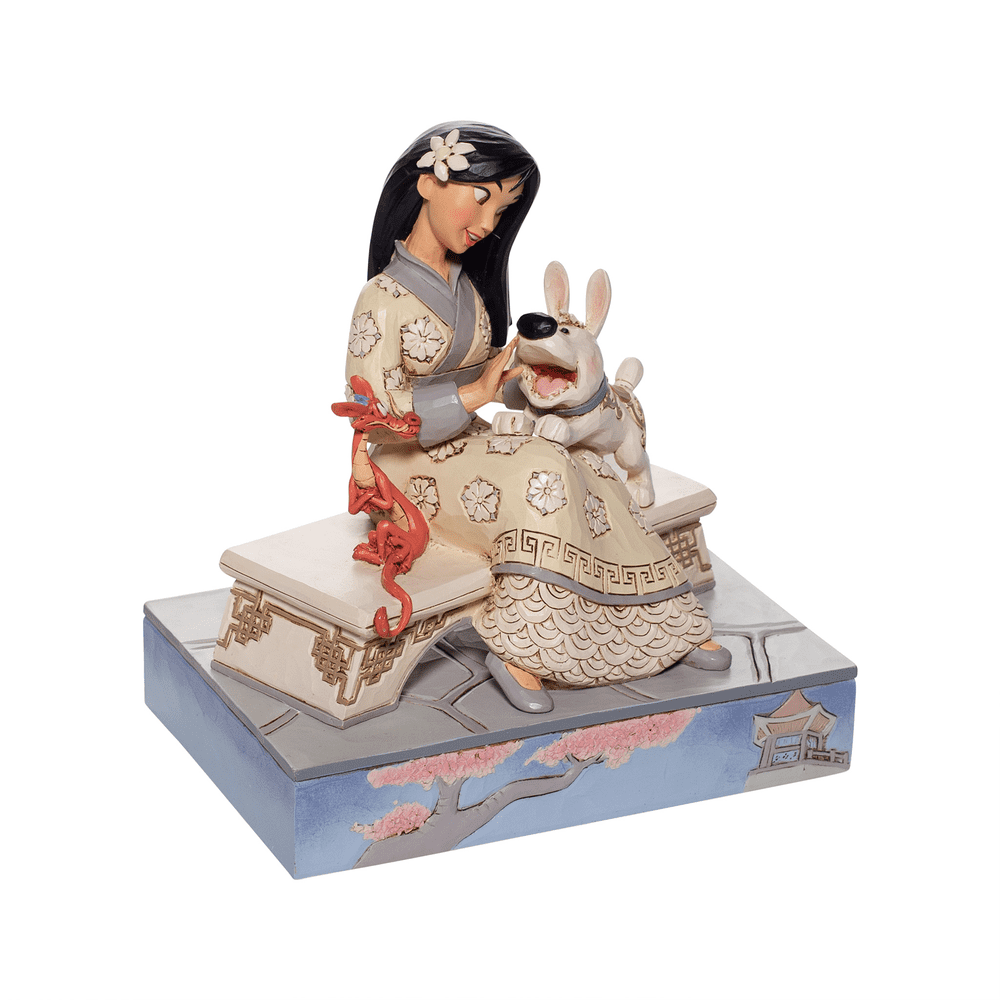 Jim Shore Disney Traditions: White Woodland Mulan Figurine sparkle-castle