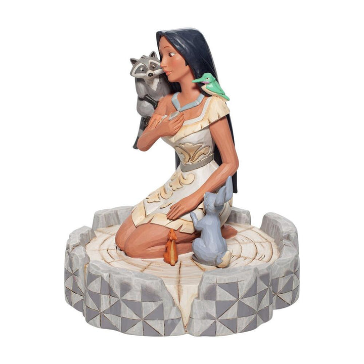 Jim Shore Disney Traditions: White Woodland Pocahontas Figurine sparkle-castle