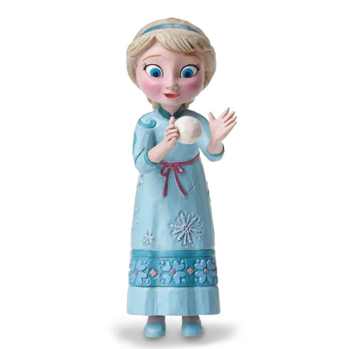 Jim Shore Disney Traditions: Young Elsa, Anna Olaf Figurines, Set sparkle-castle