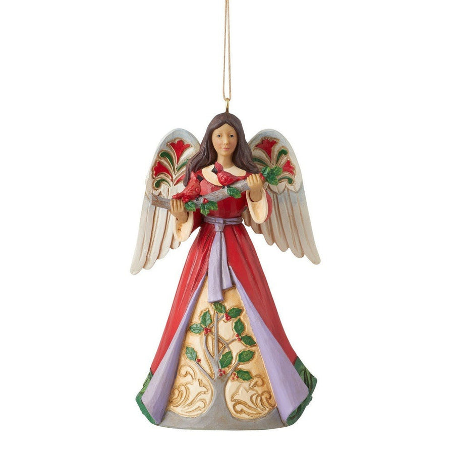 Jim Shore Heartwood Creek: Angel Holly Hanging Ornament sparkle-castle