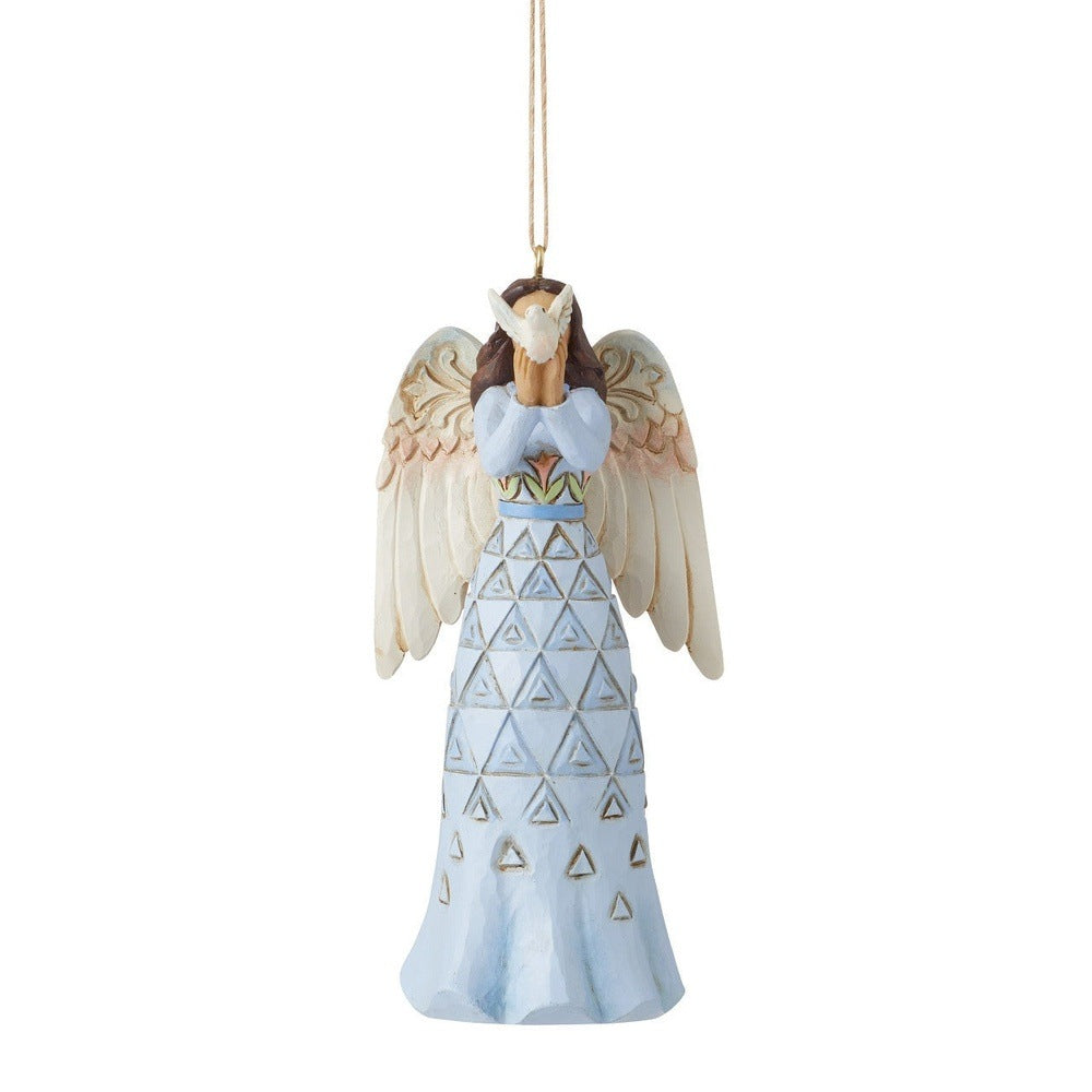 Jim Shore Heartwood Creek: Bereavement Angel Hanging Ornament sparkle-castle
