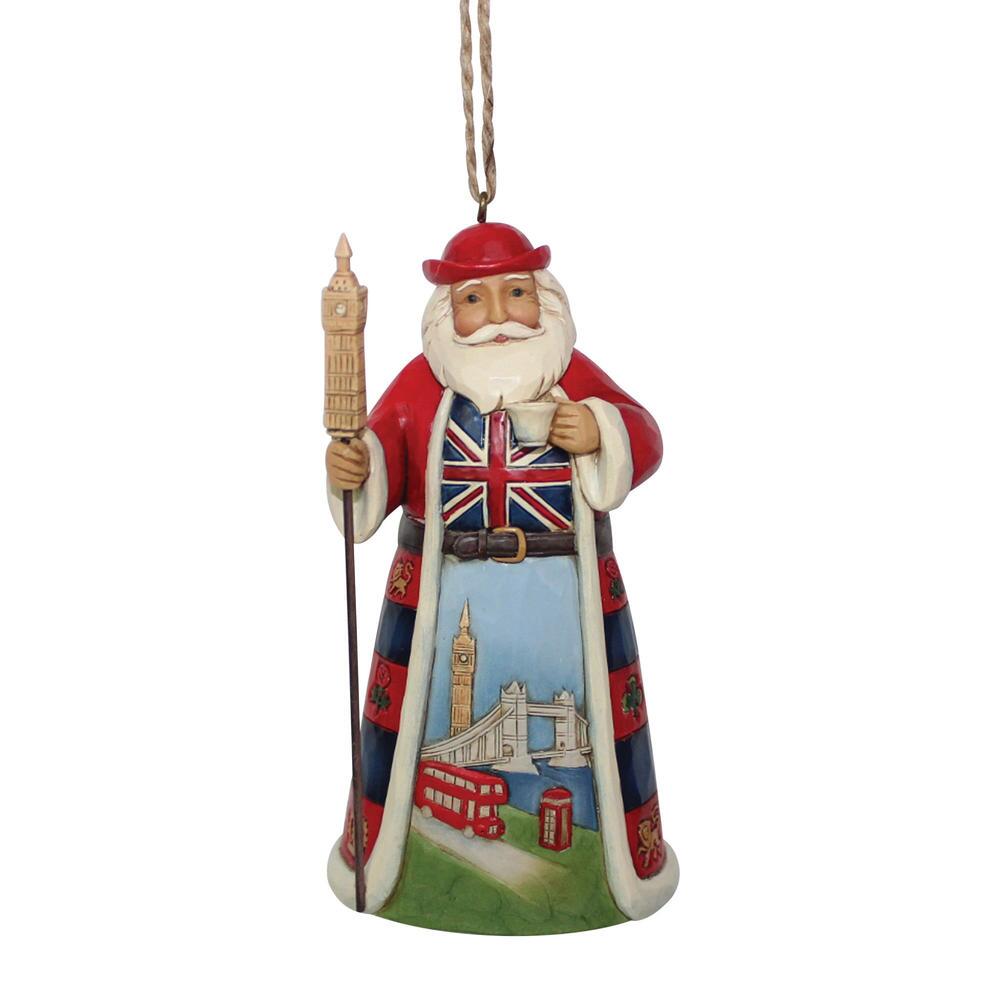 Jim Shore Heartwood Creek: British Santa Hanging Ornament sparkle-castle