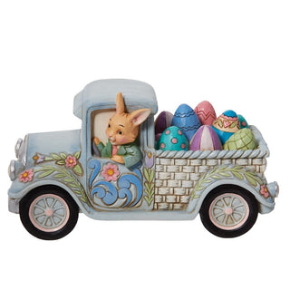 Jim Shore Heartwood Creek: Bunny Hoppy Easter Truck Figurine sparkle-castle