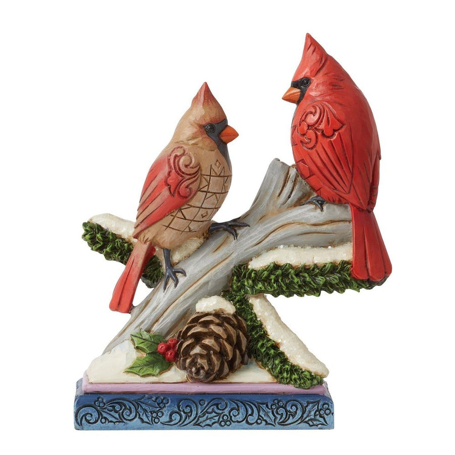 Jim Shore Heartwood Creek: Cardinals on Snowy Branch Figurine sparkle-castle