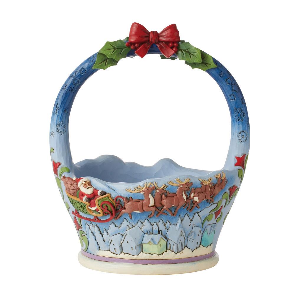 Jim Shore Heartwood Creek: Christmas Basket Scene Figurine sparkle-castle
