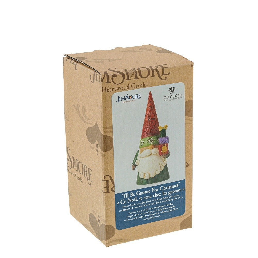Jim Shore Heartwood Creek: Christmas Gnome Holding Gifts Figurine sparkle-castle