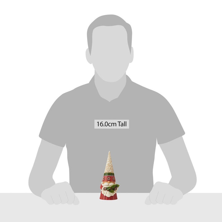 Jim Shore Heartwood Creek: Christmas Gnome Holding Holly Figurine sparkle-castle