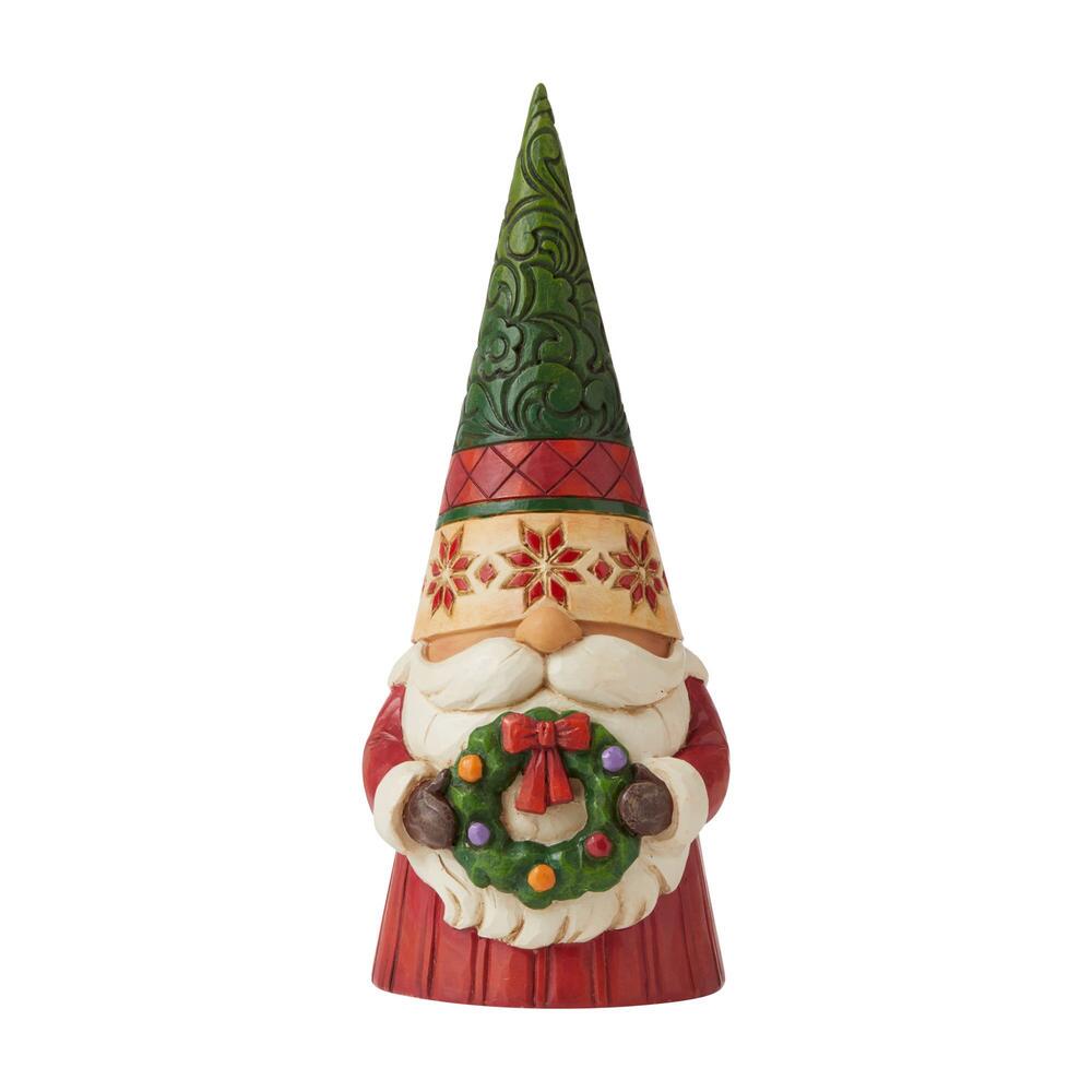 Jim Shore Heartwood Creek: Christmas Gnome Wreath Figurine sparkle-castle