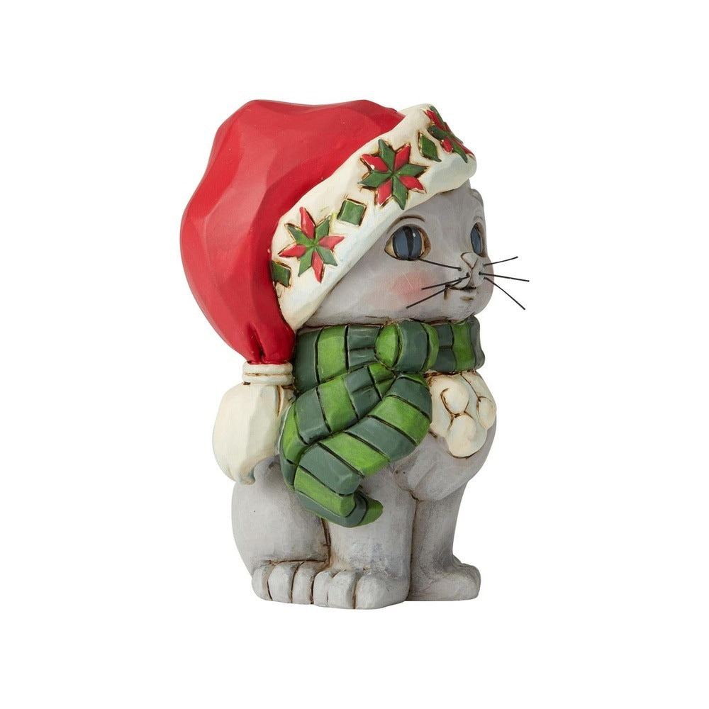 Jim Shore Heartwood Creek: Christmas Kitten Miniature Figurine sparkle-castle