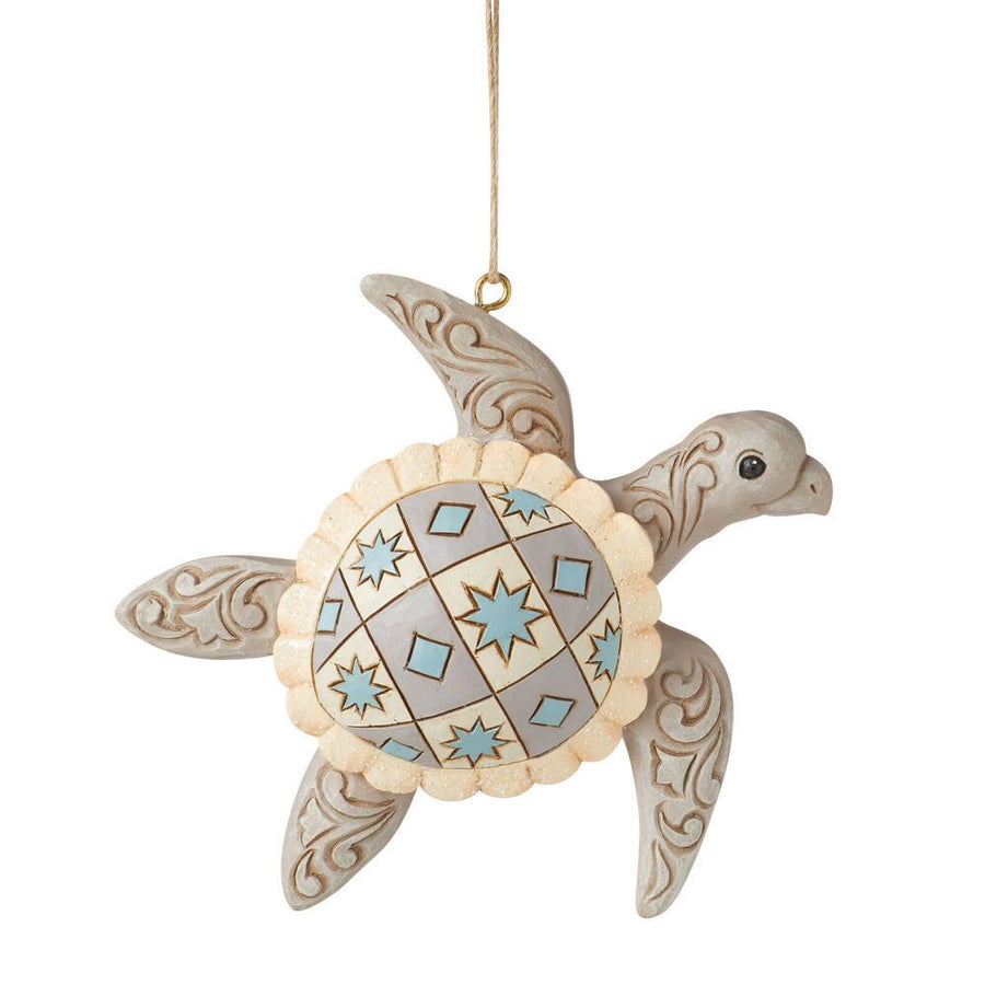 Jim Shore Heartwood Creek: Coastal Sea Turtle Hanging Ornament sparkle-castle