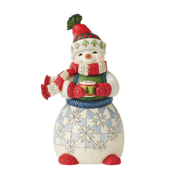 Jim Shore Heartwood Creek: Cozy Snowman Figurine Figurine sparkle-castle